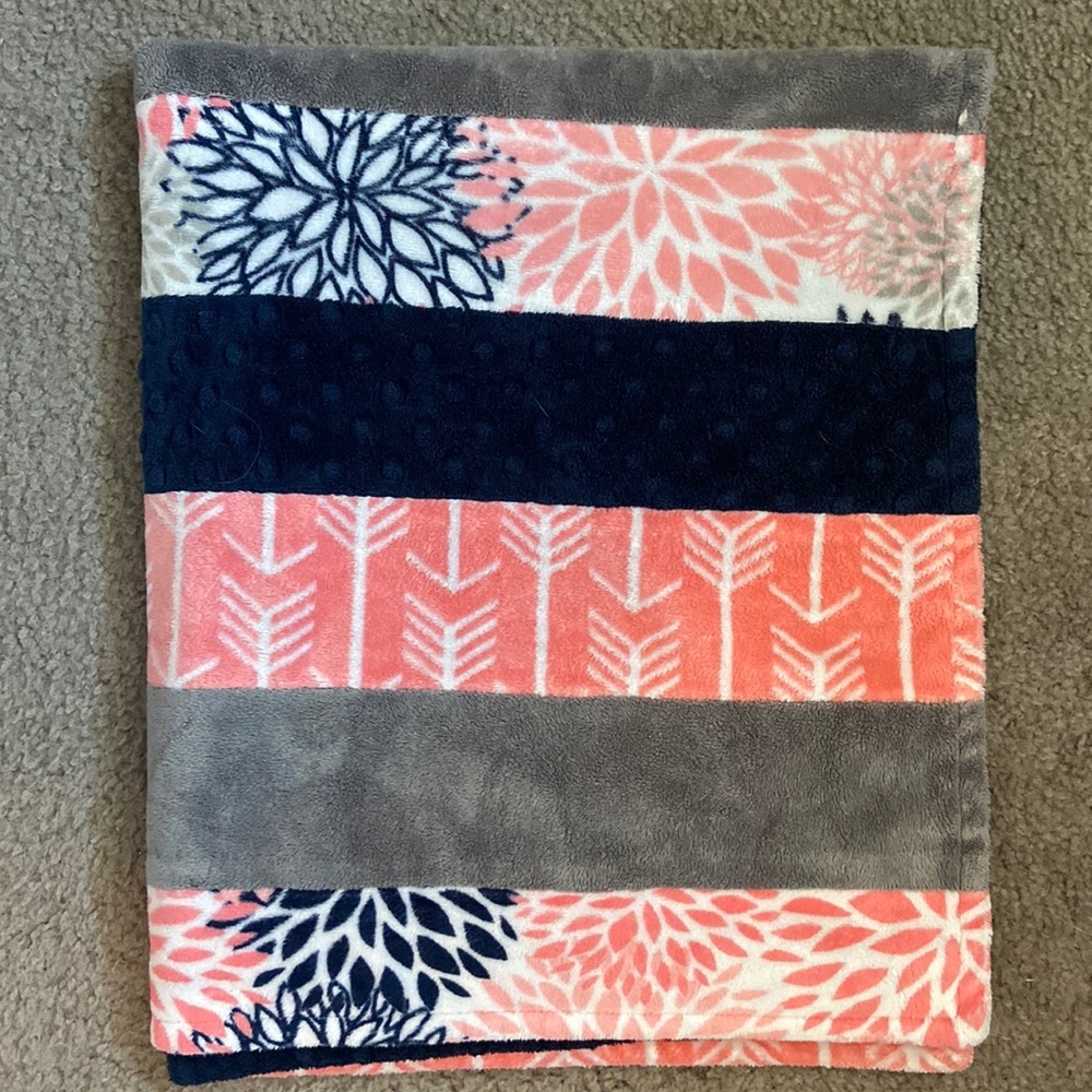 Handmade Baby girls minky blanket